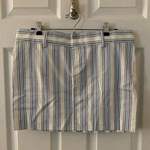 Juicy Couture Blue and White Striped Mini Skirt